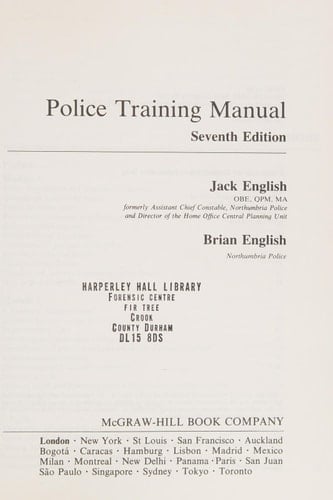 Police Training Manual