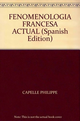Fenomenología francesa actual