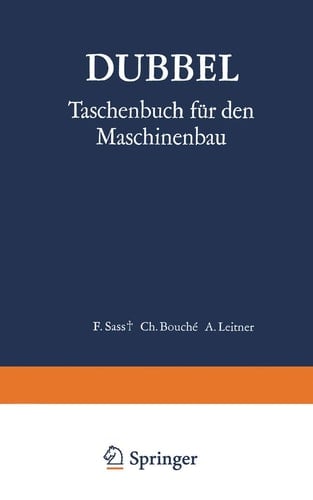 Dubbel: Taschenbuch für den Maschinenbau