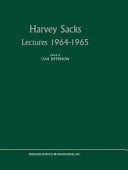 Harvey Sacks Lectures 1964–1965