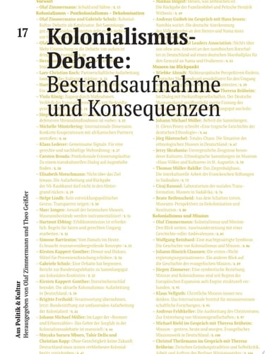 Kolonialismus-Debatte: Bestandsaufnahme und Konsequenzen