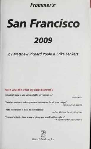 Frommer's San Francisco 2009