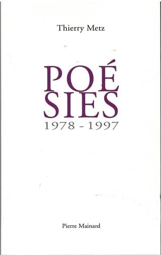Poésies 1978 - 1997