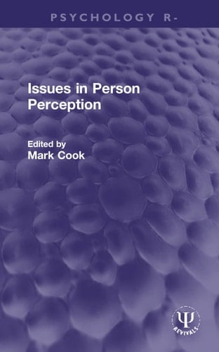 Issues in Person Perception