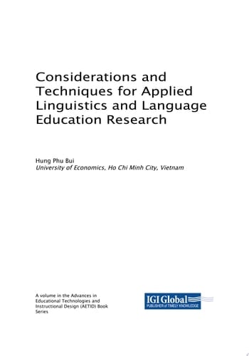 Considerations and Techniques for Applied Linguistics and Language Education Research