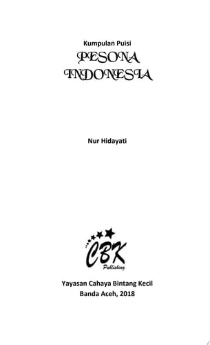PESONA INDONESIA Kumpulan Puisi