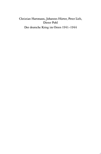 Der deutsche Krieg im Osten 1941-1944