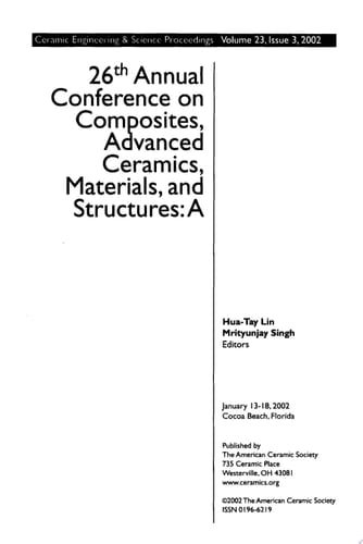 26th Annual Conference on Composites, Advanced Ceramics, Materials, and Structures - A