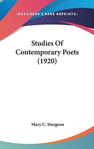 Studies Of Contemporary Poets (1920)