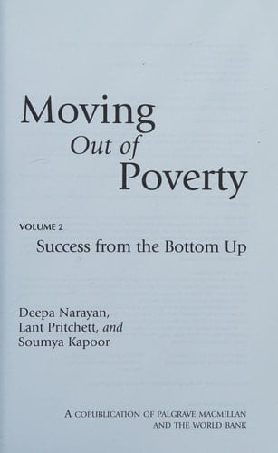 Moving Out of Poverty Volume 2 Success from the Bottom Up