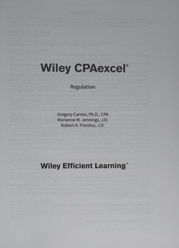 Wiley CPAexcel Exam Review Course Outlines - Regulation