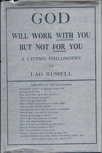 God will work with you but not for you: A living philosophy