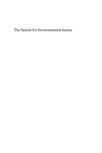 The Search for Environmental Justice