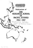 Publications of the Research School of Pacific Studies, 1962-1987