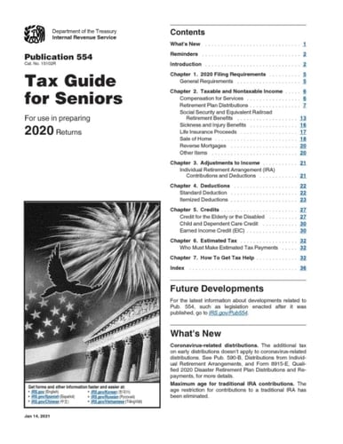 Publication 554 (2020), Tax Guide for Seniors