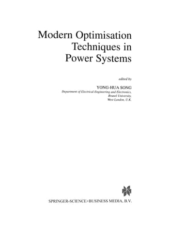 Modern Optimisation Techniques in Power Systems