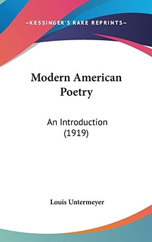 Modern American Poetry: An Introduction (1919)