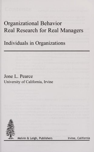 Organizational Behavior