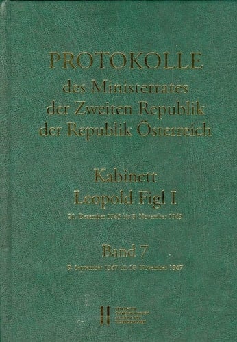 Protokolle des Ministerrates der Zweiten Republik: 9. September 1947 bis 18. November 1947