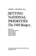 Setting National Priorities The 1980 Budget