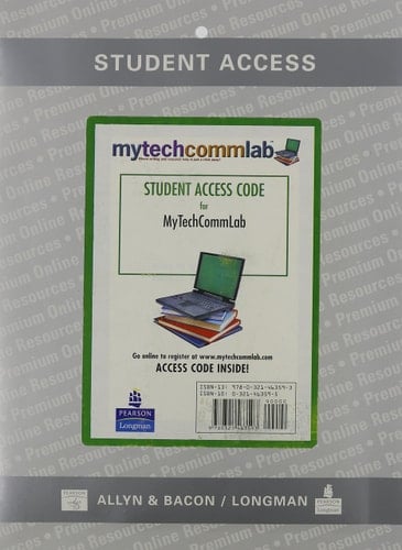 Mytechcommlab Student Access Code Card (Standalone)
