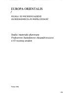 Europa Orientalis: Polska i jej wschodni sąsiedzi od średniowiecza po współczesność : studia i materiały ofiarowane Profesorowi Stanisławowi ... w 65 rocznicę urodzin (Polish Edition)