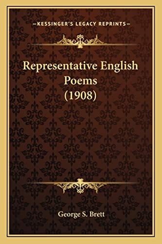 Representative English Poems (1908)