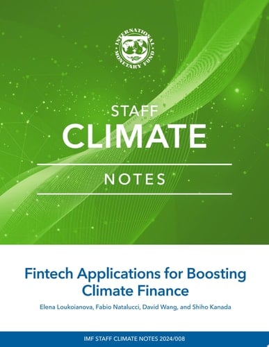 Fintech Applications for Boosting Climate Finance