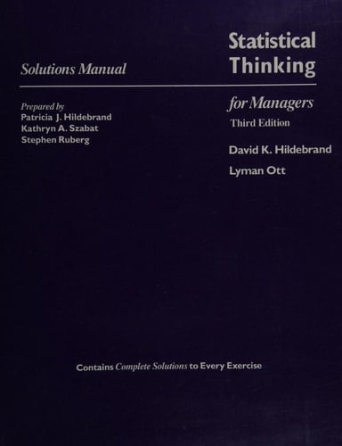 Statstcl Thinkng Mangr Sol Man