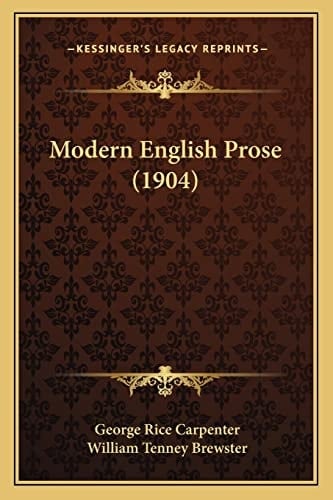 Modern English Prose (1904)