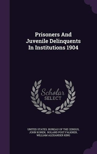Prisoners And Juvenile Delinquents In Institutions 1904