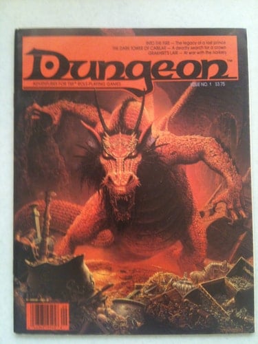 Dungeon Magazine Adventure for TSR Role-Playing Games Issue 1