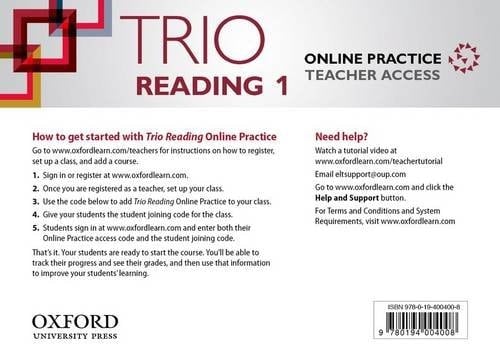 Trio Reading: Level 1: Online Practice Teacher Access Card (Trio Reading)