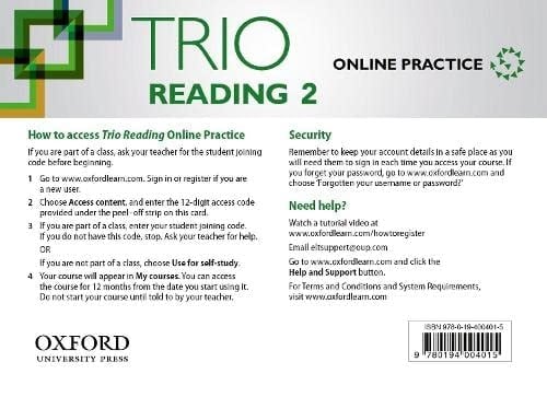 Trio Reading: Level 2: Online Practice Student Access Card (Trio Reading)