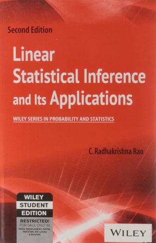 Linear Statistical Inference And Its Applications, 2Nd Ed (With Cd)