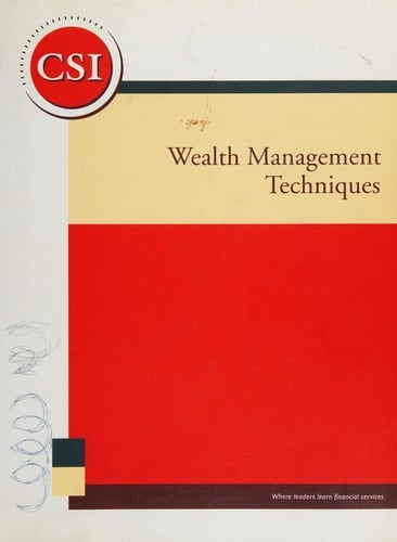 Wealth Management Techniques. Textbook