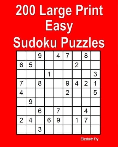 200 Large Print Easy Sudoku Puzzles