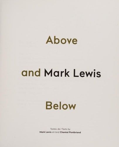 Mark Lewis above and below