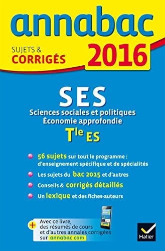 Sciences économiques et sociales Sujets et corrigés