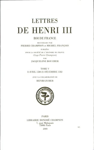 Lettres de Henri III, roi de France