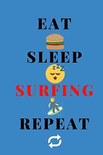 SURFING: Lined Notebook / Journal Gift, 100Pages, 6x9, Soft Cover, Matte Finish