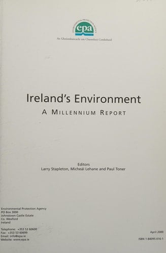 Ireland's environment: A millennium report