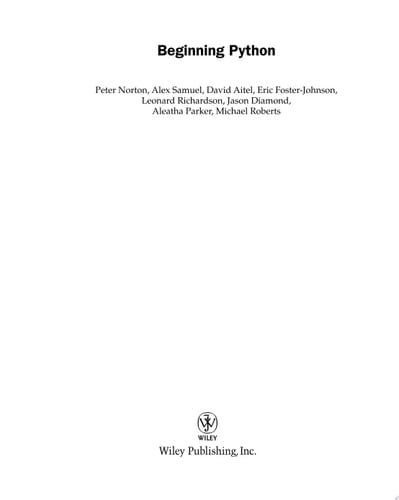Beginning Python