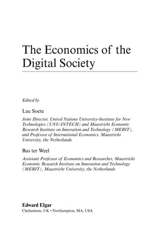 The Economics of the Digital Society