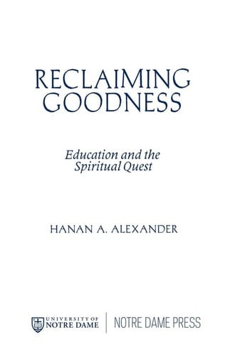 Reclaiming Goodness