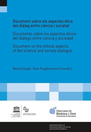 Document on the ethical aspects of the science and society dialogue