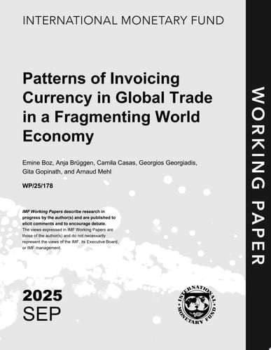 Patterns of Invoicing Currency in Global Trade in a Fragmenting World Economy