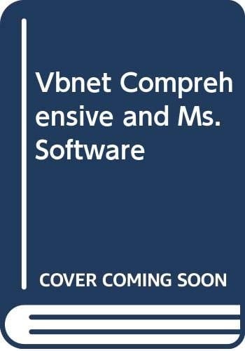 Vbnet Comprehensive and Ms. Software
