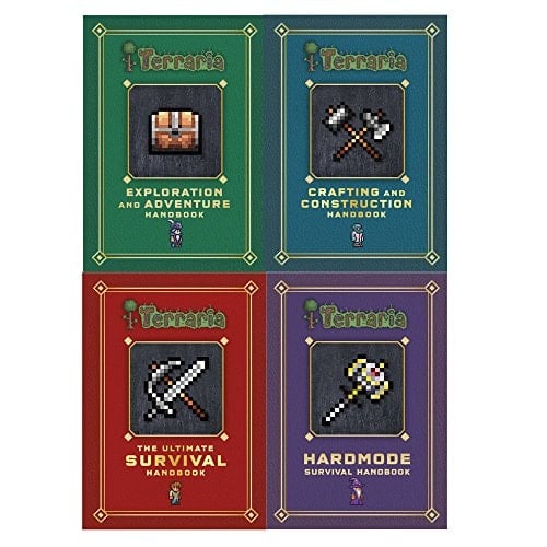 Terraria Gaming Guide Collection 4 Books Set (Terraria: Exploration and Adventure Handbook, Crafting and Construction Handbook, The Ultimate Survival Handbook, Hardmode Survival Handbook)