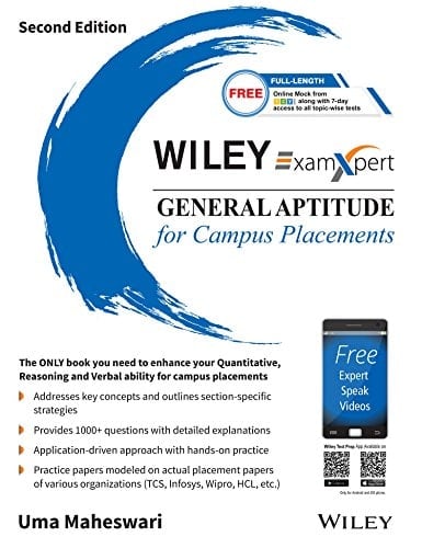 Wiley's Examxpert General Aptitude For Campus Placements, 2Ed